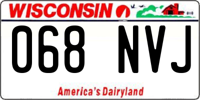 WI license plate 068NVJ