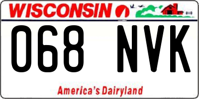 WI license plate 068NVK