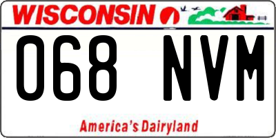 WI license plate 068NVM