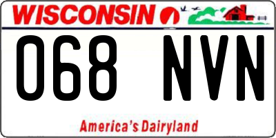 WI license plate 068NVN