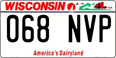 WI license plate 068NVP