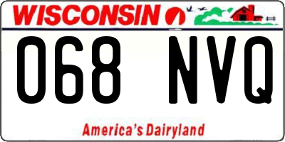 WI license plate 068NVQ