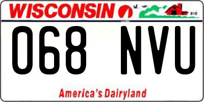 WI license plate 068NVU