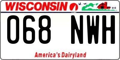 WI license plate 068NWH