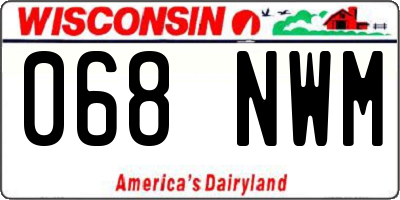 WI license plate 068NWM
