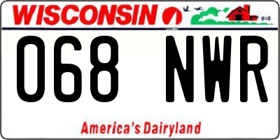 WI license plate 068NWR