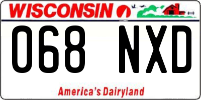 WI license plate 068NXD