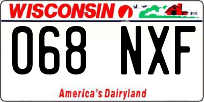WI license plate 068NXF