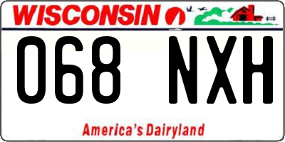 WI license plate 068NXH