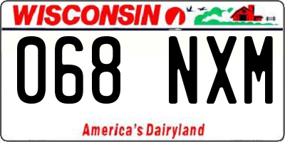 WI license plate 068NXM