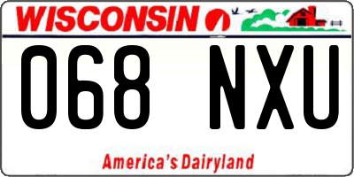 WI license plate 068NXU