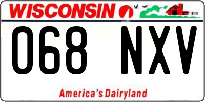 WI license plate 068NXV
