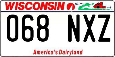 WI license plate 068NXZ