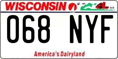 WI license plate 068NYF