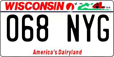 WI license plate 068NYG