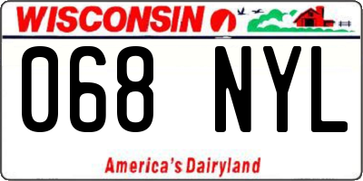 WI license plate 068NYL
