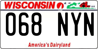 WI license plate 068NYN