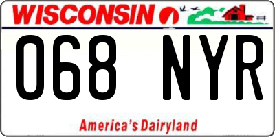 WI license plate 068NYR