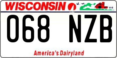 WI license plate 068NZB