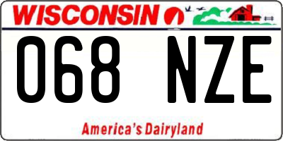 WI license plate 068NZE