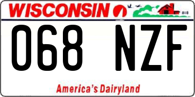 WI license plate 068NZF