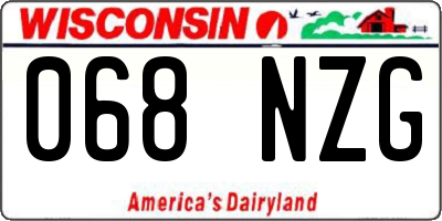 WI license plate 068NZG