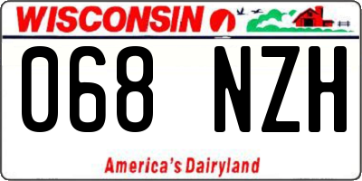 WI license plate 068NZH