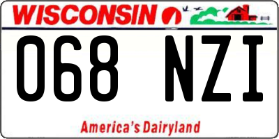 WI license plate 068NZI