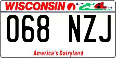 WI license plate 068NZJ