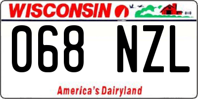 WI license plate 068NZL