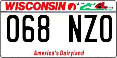 WI license plate 068NZO