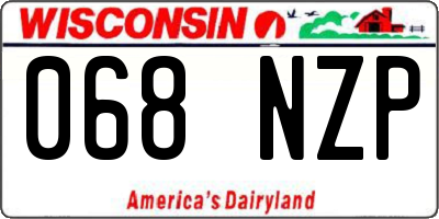 WI license plate 068NZP