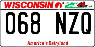 WI license plate 068NZQ