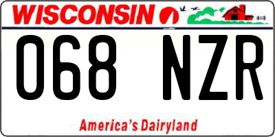 WI license plate 068NZR
