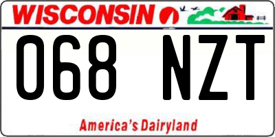 WI license plate 068NZT