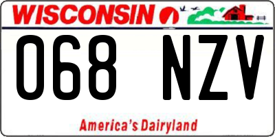 WI license plate 068NZV