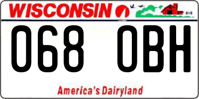 WI license plate 068OBH