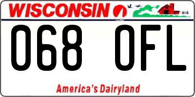WI license plate 068OFL