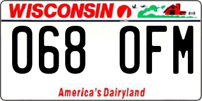 WI license plate 068OFM
