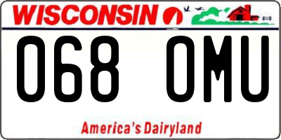 WI license plate 068OMU