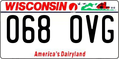 WI license plate 068OVG