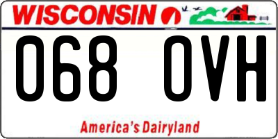 WI license plate 068OVH