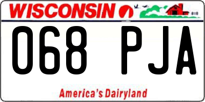 WI license plate 068PJA