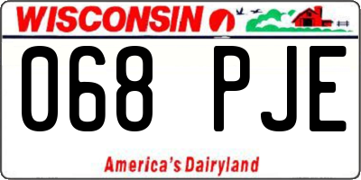 WI license plate 068PJE