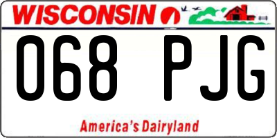 WI license plate 068PJG