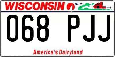 WI license plate 068PJJ
