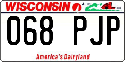 WI license plate 068PJP