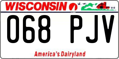 WI license plate 068PJV