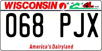 WI license plate 068PJX