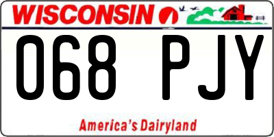 WI license plate 068PJY